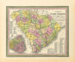 A New Map of South Carolina art print