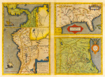 Latin America and Florida 1584 art print