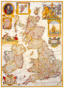 Map of Great Britain and Ireland c1730 art print