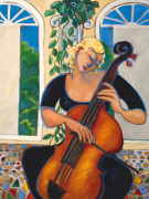 Yellow Cello art print