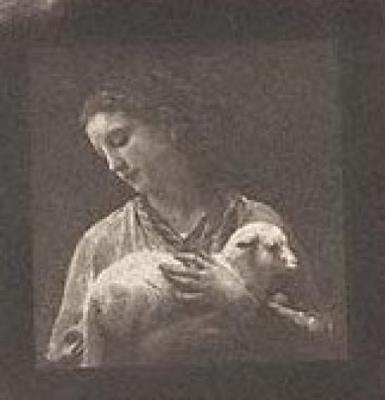 The Shepherdess art print by Adolphe William Bouguereau