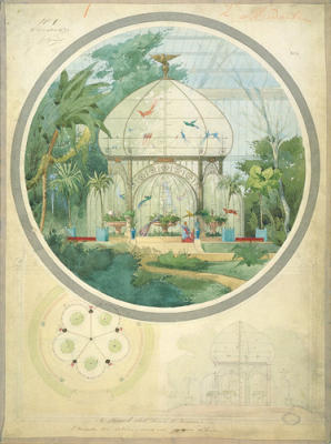 Aviary in a Winter Garden art print by Adrien Chancel