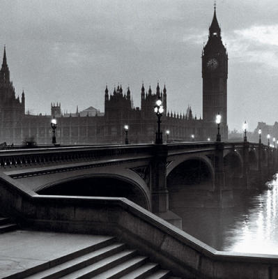 Bridge with Big Ben art print by Anonymous