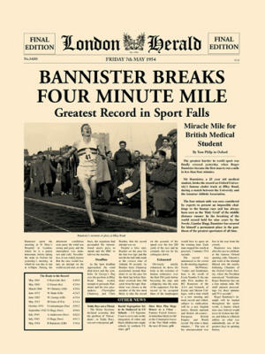 Four Minute Mile art print by Anonymous