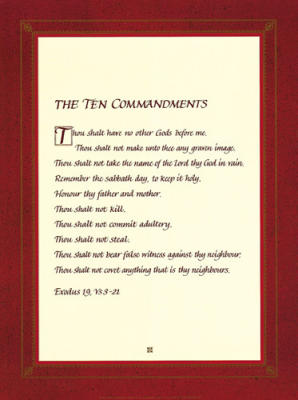 The Ten Commandments art print by Anonymous