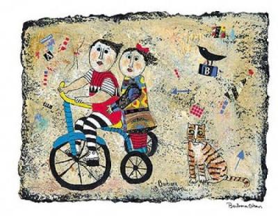 Bicycle Built for Two art print by Barbara Olsen