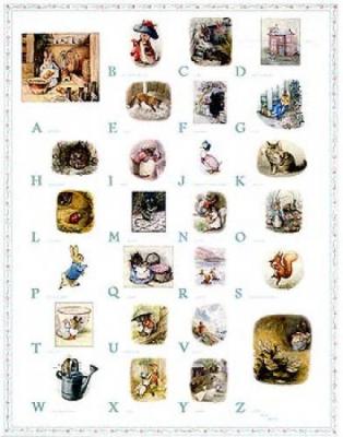 Peter Rabbit Alphabet art print by Beatrix Potter