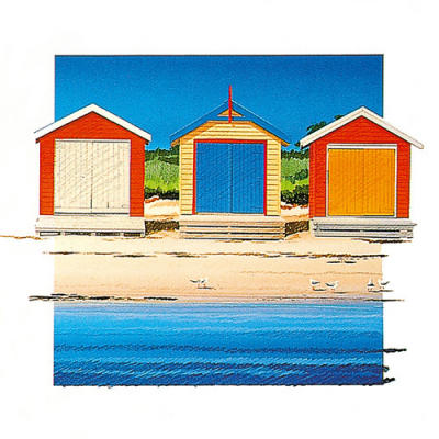 Boat Shed Colour art print by Bernie Walsh