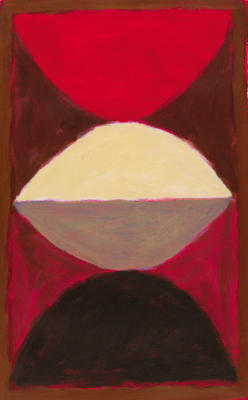 Red on black art print by Breon O'Casey