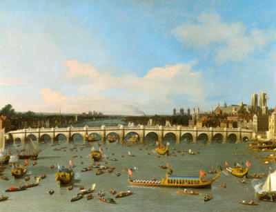 Westminster Bridge, London Lord Mayor's art print by Canaletto