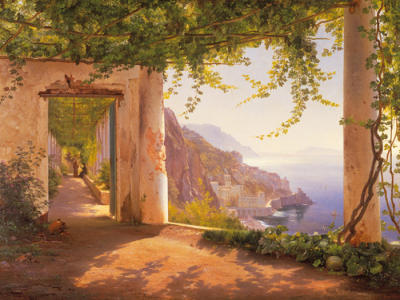 Amalfi Cappuccini art print by Carl Frederic Aagaard