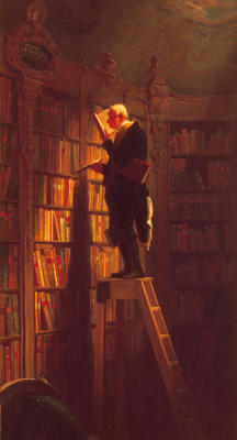 The Bookworm art print by Carl Spitzweg