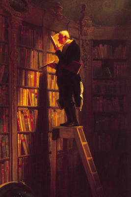 The Bookworm art print by Carl Spitzweg