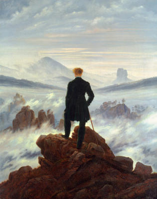 The Wanderer Above The Sea Of Clouds art print by Caspar David Friedrich