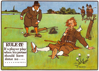 Rules of Golf - Rule IV art print by Charles Crombie