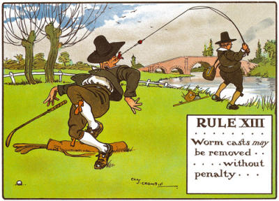 Rules of Golf - Rule XIII art print by Charles Crombie