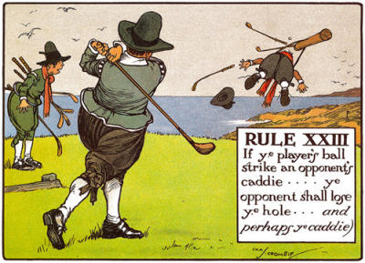 Rules of Golf - Rule XXIII art print by Charles Crombie