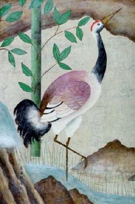 Cranes & Water Lilies I 1991 art print by Charles Hollis Jones