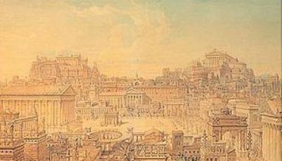 A tribute to the architecture of Rome art print by Charles Robert Cockerell