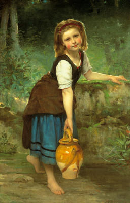 The Pitcher Girl art print by Charles Victor Thirion