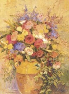 Antique Mustard Jars-Deux art print by Dawna Barton