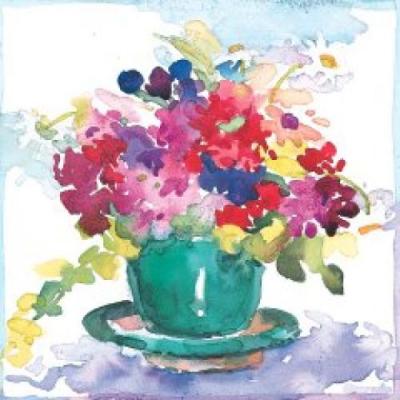 Green Pot art print by Dawna Barton