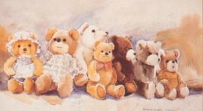 Teddy Bear Parade art print by Dawna Barton