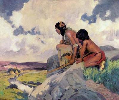 Watching For Game art print by Eanger Irving Couse