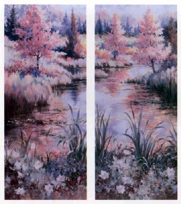 Early Sunday Morning (diptych) art print by Elizabeth Horning