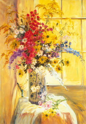 Floral Window art print by Elizabeth Parsons