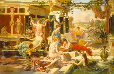 The Roman Bath art print by Emmanuel Oberhausen