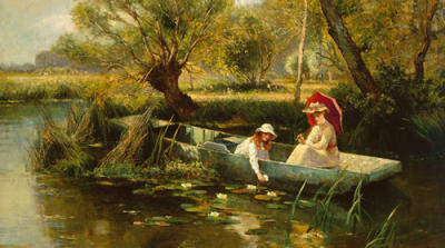 On the Thames art print by Ernest Walbourne