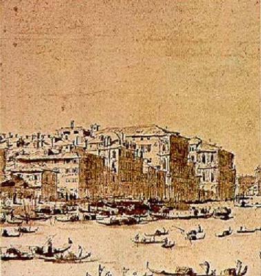 Grand Canal Beyond Rialto art print by Francesco Guardi