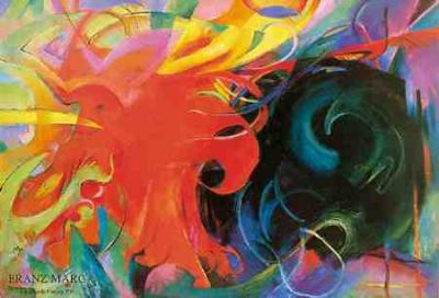 Kaempfende Formen (Fighting Form) art print by Franz Marc