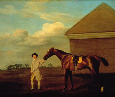 Firetail and Trainer on Newmarket Heath art print by George Stubbs