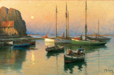 Back to the Quay art print by Georges Maroniez
