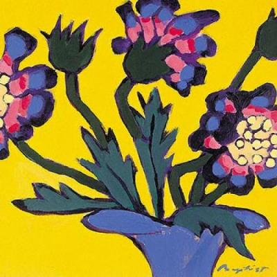 A Vase of Scabious art print by Gerry Baptist