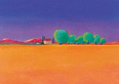 The olive grove art print by Gerry Baptist