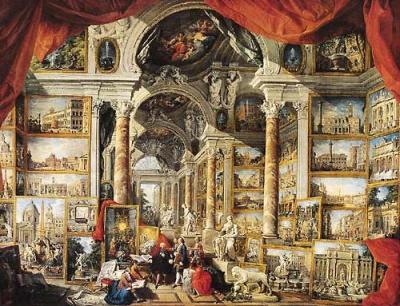 Vedute di Roma Moderna art print by Giovanni Paolo Panini