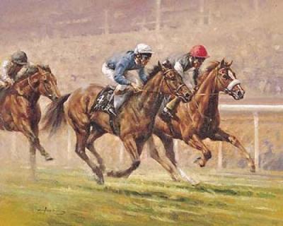 Rebecca Sharp at Ascot art print by Graham Isom
