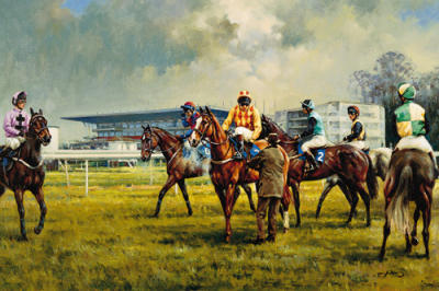 Sandown Racecourse art print by Graham Isom