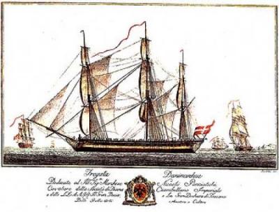Fregate Danimarchese art print by Guiseppe Allezard