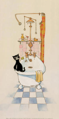 Basil in the bathroom IV art print by Harry Caunce