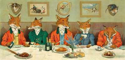 Mr Fox's Hunt Breakfast art print by Harry Neilson
