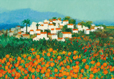 Majocar Andalucia art print by Hazel Barker