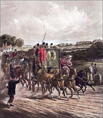 Going to the derby art print by Henry Alken