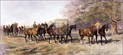 In training art print by Heywood Hardy