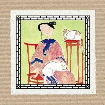 Two Cats art print by Hu Yongkai