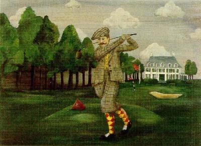 Teeing Off art print by Hunk