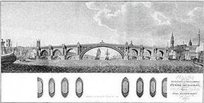 Design for a Bridge with a Centre Arch of Iron art print by James Basire